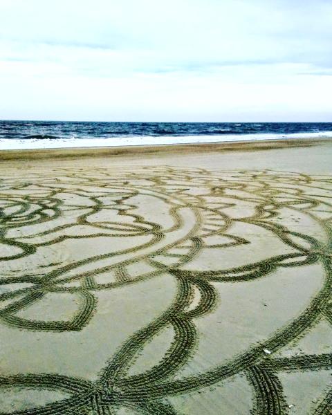Large scale sand mandala 