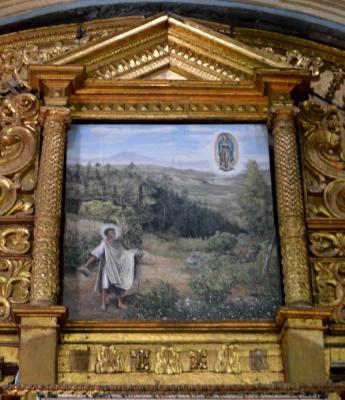 Oil painting: APPEARANCE OF OUR LADY OF GUADALUPE, 160cm x 120cm, 2004 Oil painting: APPEARANCE OF OUR LADY OF GUADALUPE, 160cm x 120cm, 2004