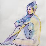Emily, Seated Pretzel