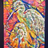 Paintings - Watercolor, Silk and Acrylic