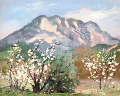 Cezanne's Mountain Aix en Provence, oil on wood, 8x10 ins Cezanne's Mountain Aix en Provence, oil on wood, 8x10 ins
