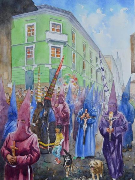 Parade of holy friday, 50cm x 70cm, 2016