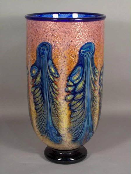 Aurora Fade Peacock vase #-1-20-11-01