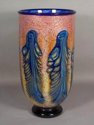 Aurora Fade Peacock vase #-1-20-11-01 Aurora Fade Peacock vase #-1-20-11-01