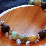 Lava & Gemstone Aromatherapy Bracelet