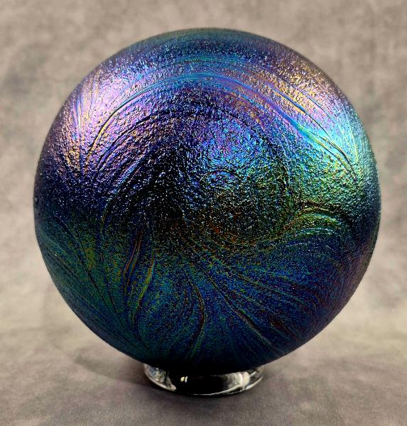 #09012601 Glass Float Starry Night Design 6.25'' Iridized $80.00
