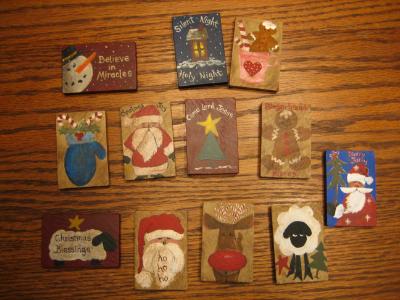 Primitive Christmas Magnets Primitive Christmas Magnets
