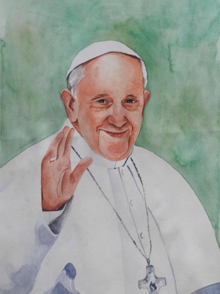 Portrait of Pope FRANCIS, 80cm x 60cm, 2014
