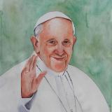 Portrait of Pope FRANCIS, 80cm x 60cm, 2014