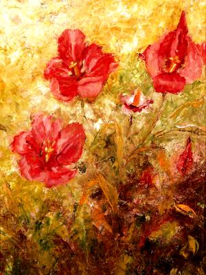 Three Red Tulips Three Red Tulips