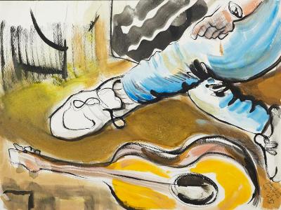 Tim Drawing His Guitar Tim Drawing His Guitar