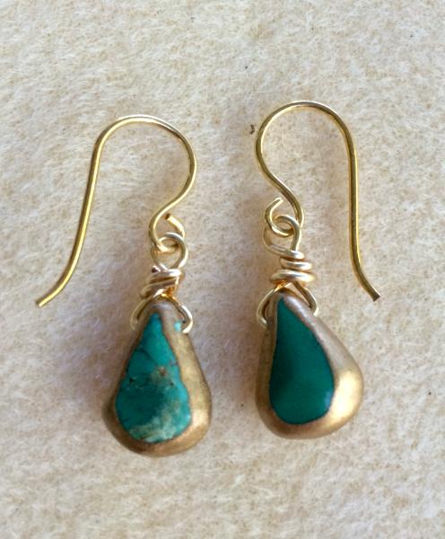 Painted Turquoise Earrings