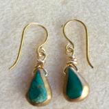 Painted Turquoise Earrings