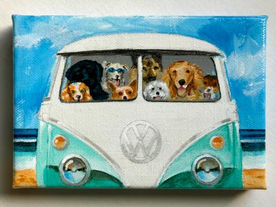 8 DOGS TAKE THE BUS TO THE BEACH 8 DOGS TAKE THE BUS TO THE BEACH