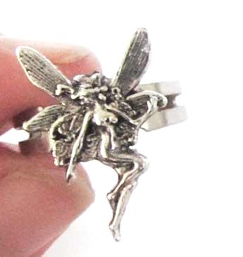 Fairy ring adjustable size fairy art nouveau jewelry ring faery lover gift