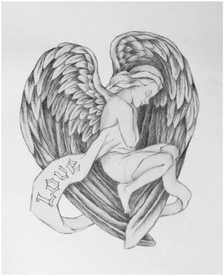 Dreaming Love Angel with Heart Shaped Wings Dreaming Love Angel with Heart Shaped Wings