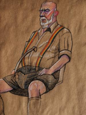 Virgil, Seated, with Suspenders Virgil, Seated, with Suspenders