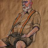 Virgil, Seated, with Suspenders