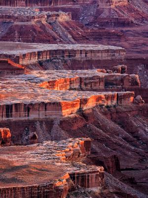 White Rim Sunset Closeup White Rim Sunset Closeup