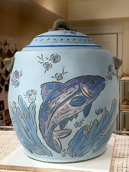 Fish Vase/Urn [Front and Back]