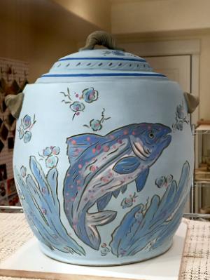 Fish Vase/Urn [Front and Back]