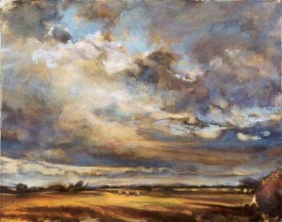 CLOUDSCAPE 16X24 OIL ON CANVAS sold