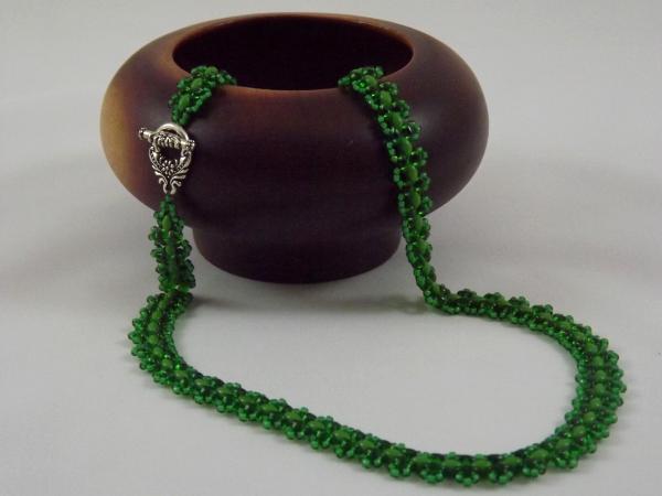 N-54 Emerald Green Woven Necklace
