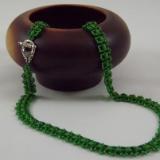 N-54 Emerald Green Woven Necklace