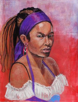 Inky, Pastel Portrait Inky, Pastel Portrait