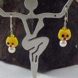 E-81 Yellow Cat Earrings