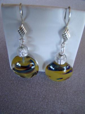 #64 brown murano with silver