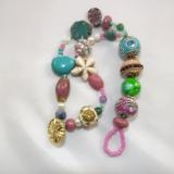 B-160 Pink & Aqua Chunky Bracelet