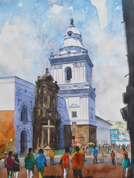 San Agustin church, 35cm x 50cm, 2015