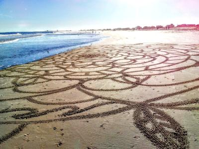 Large scale sand mandala 