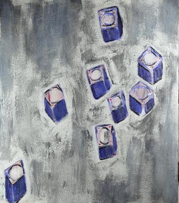 Rush 23" x 26" acrylic on wood Rush 23" x 26" acrylic on wood