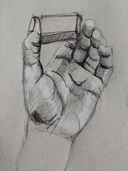 Hand Study (Holding Eraser)