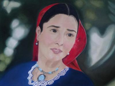 Woman in Red Scarf Woman in Red Scarf
