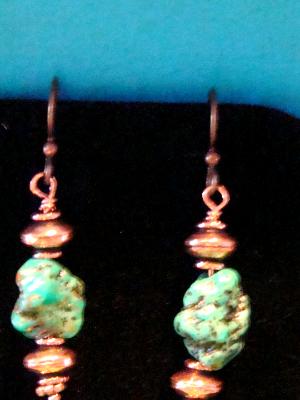 #20 copper wire earrings