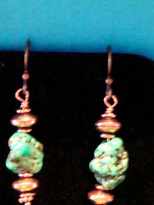 #20 copper wire earrings #20 copper wire earrings