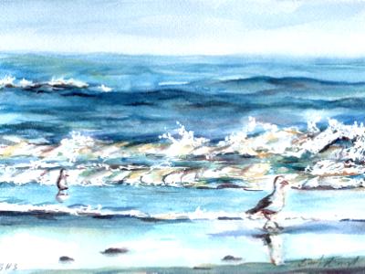 Beach with Gulls #3 Beach with Gulls #3