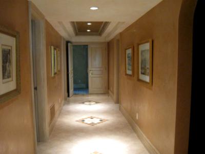Venetian plaster walls, antique doors and frames Venetian plaster walls, antique doors and frames