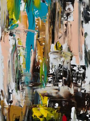 A trace of blood within the bustling crowd who surring transforms each individual into an abstraction A trace of blood within the bustling crowd who surring transforms each individual into an abstraction