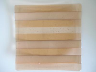 Coral and White Striped plate Coral and White Striped plate