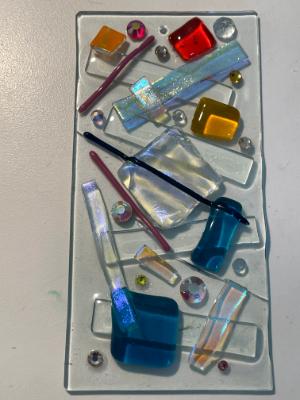 "DANCE IN THE PARK" Dichroic Glass Mini Suncatcher