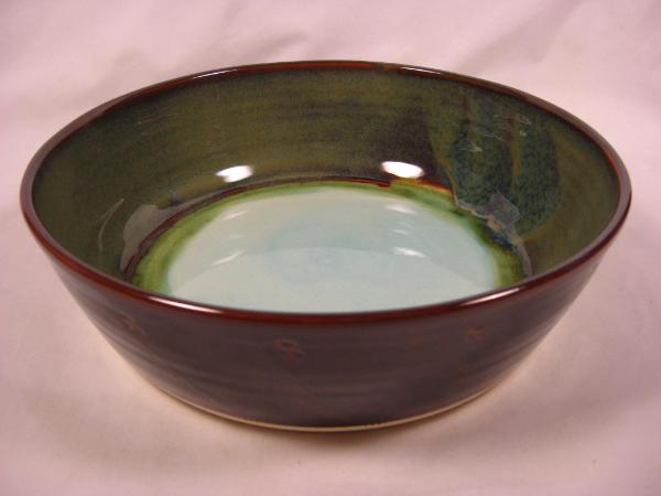 111119.C Flat Bottom Bowl with Multiple Glazes