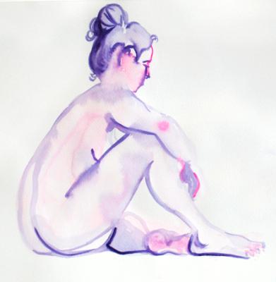 Curvy Nude on Floor Curvy Nude on Floor
