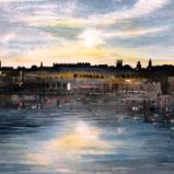  Sunset over St Peter Port harbour.