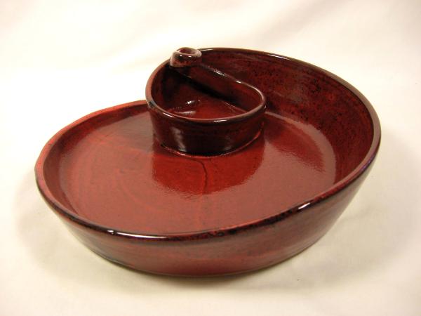 110926.B Spiral Chip-N-Dip with Magma Glaze