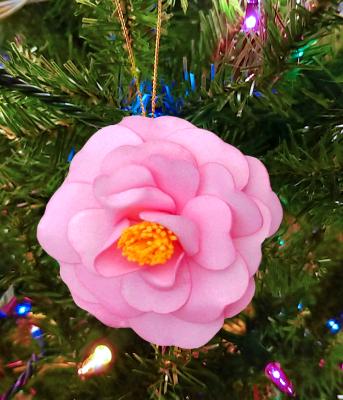 Pink Camellia Hanging Ornament Pink Camellia Hanging Ornament