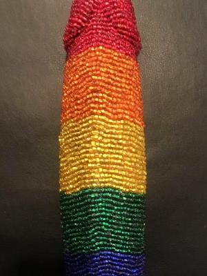 Rainbow Beaded Phallus - Bottom Rainbow Beaded Phallus - Bottom